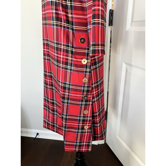 Gretchen Scott Red Plaid Dress Holiday Size XS - Picture 5 of 9